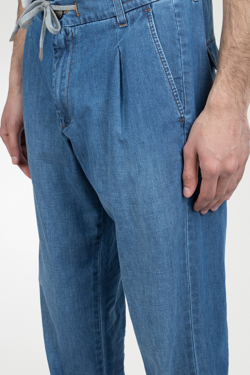 фото Голубые джинсы на резинке Eleventy