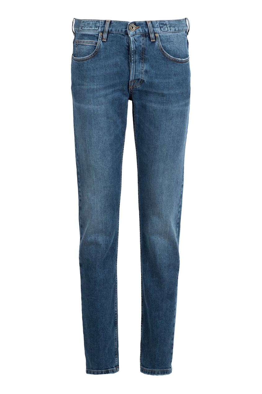 фото Прямые синие джинсы eleventy
