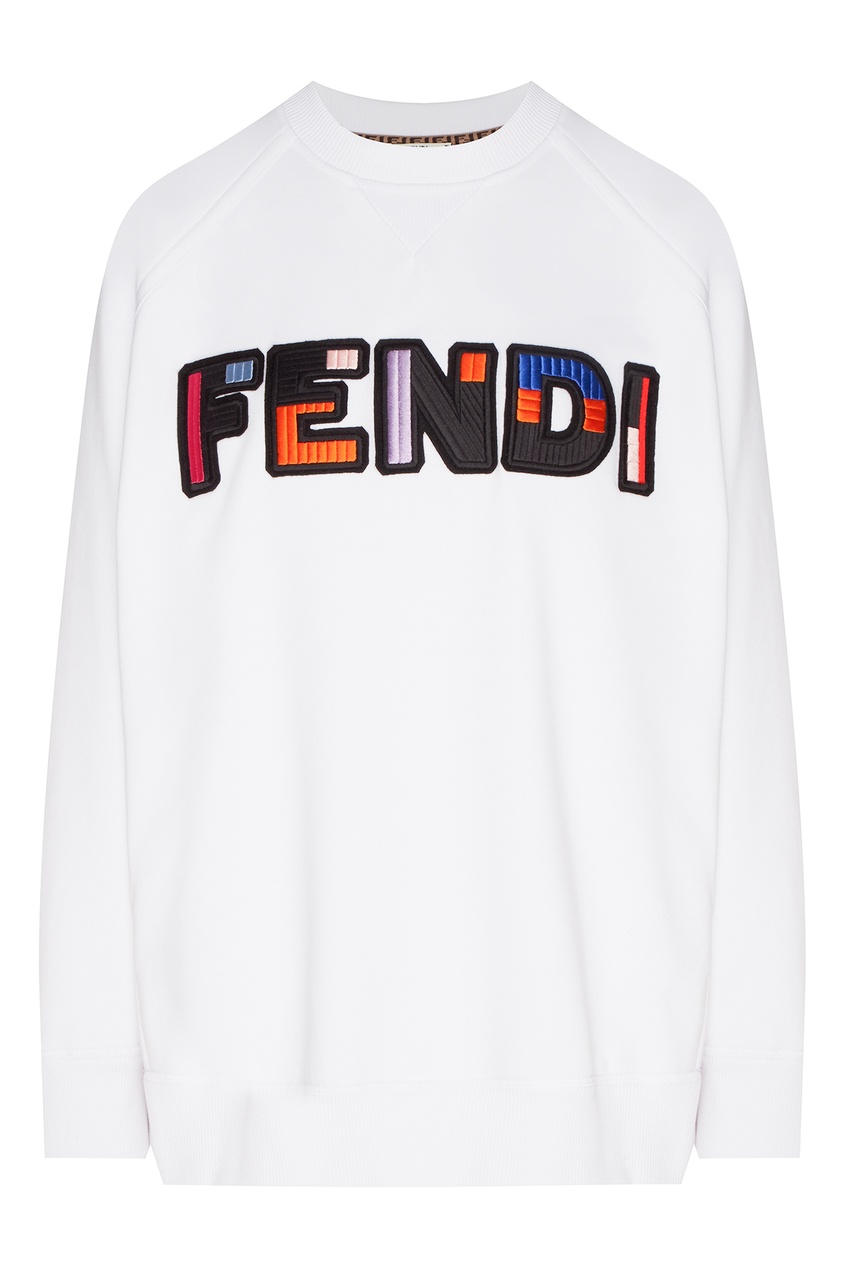 фото Белый джемпер с логотипом Fendi