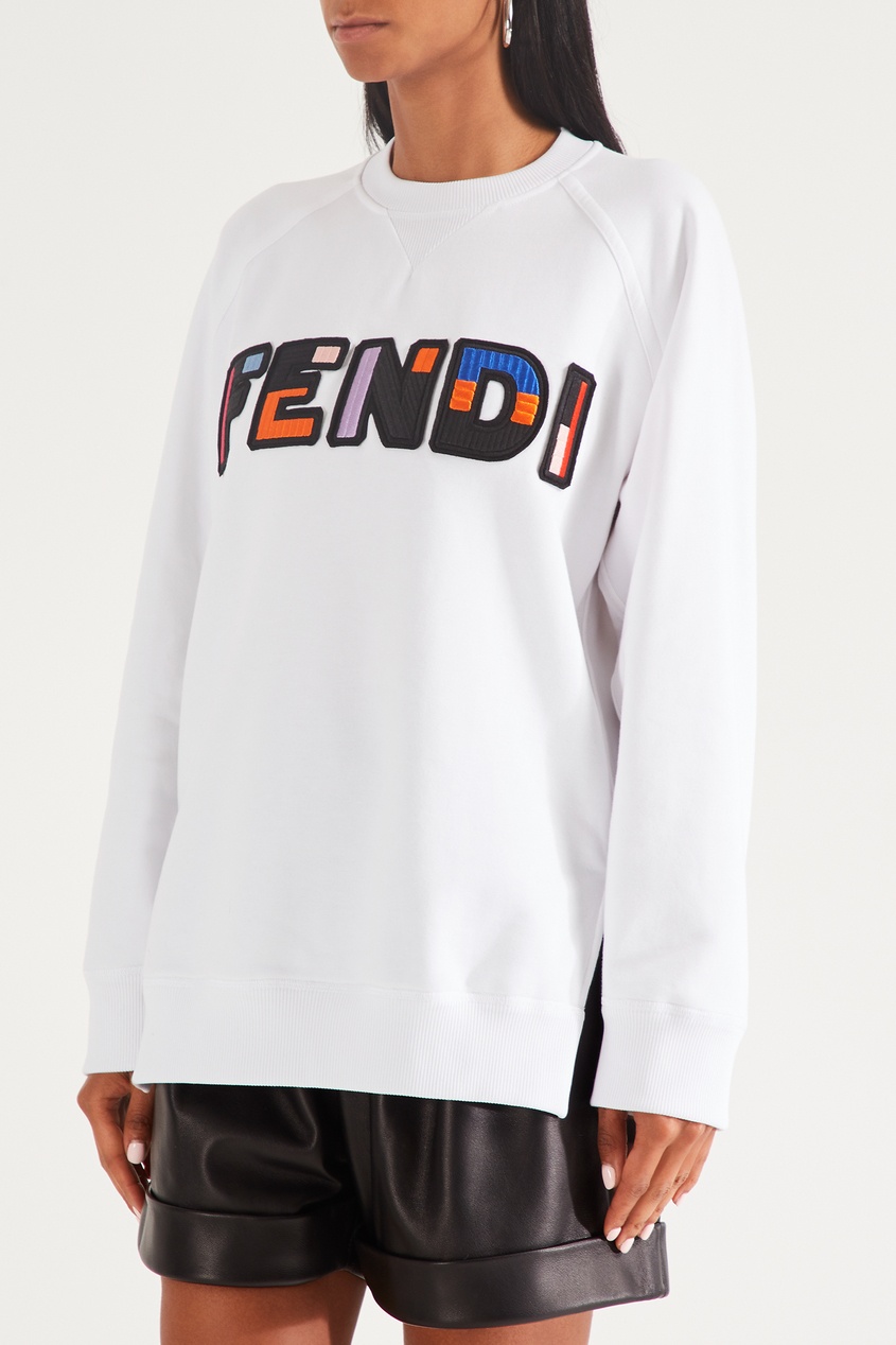 фото Белый джемпер с логотипом Fendi