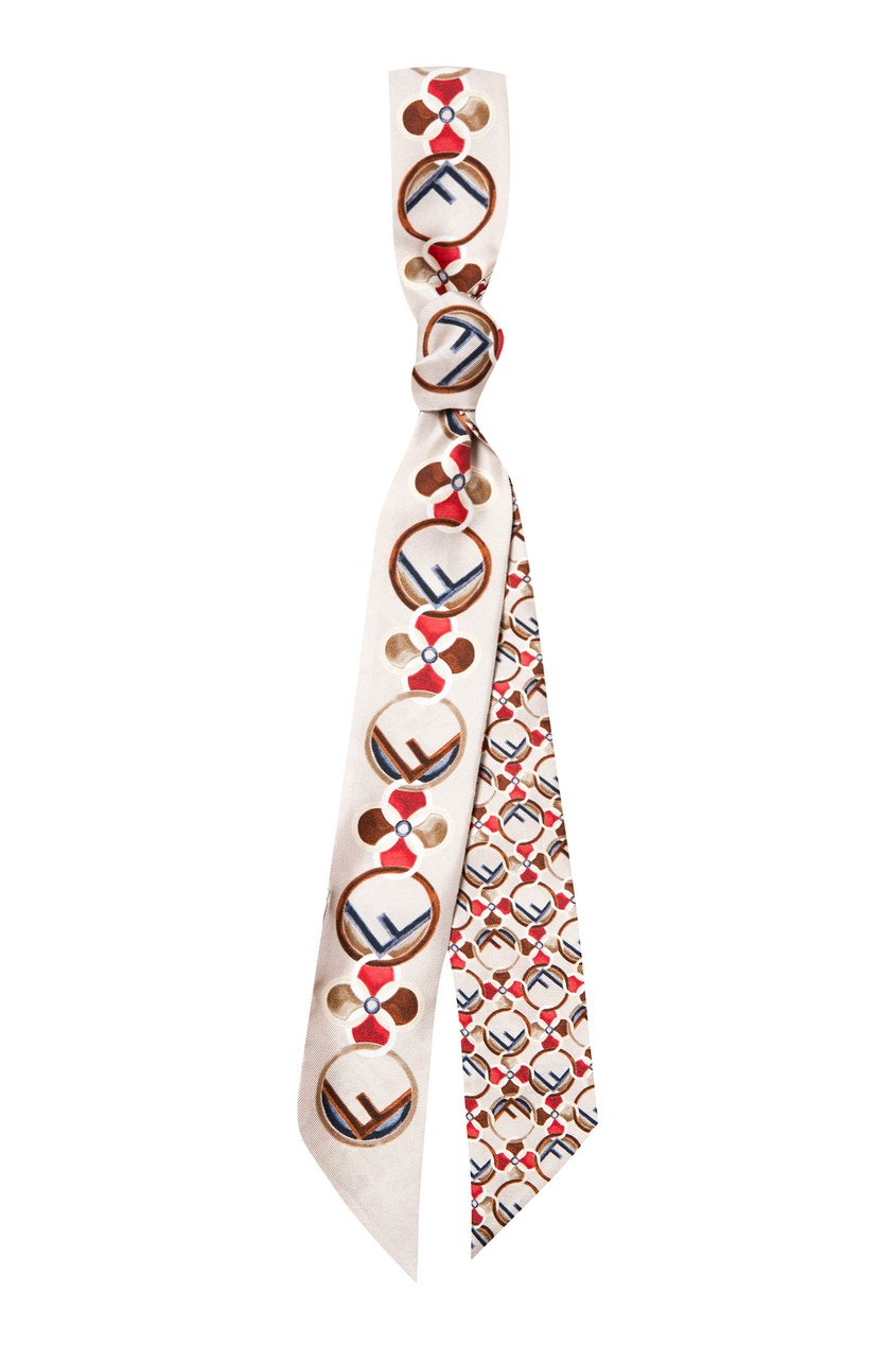 фото Бежевый шарф с орнаментом Fendi