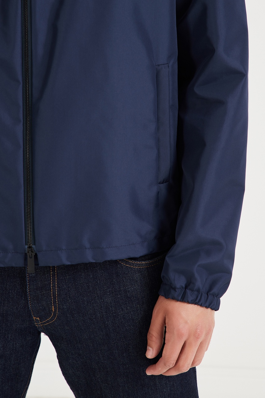 фото Синяя куртка с капюшоном Fendi