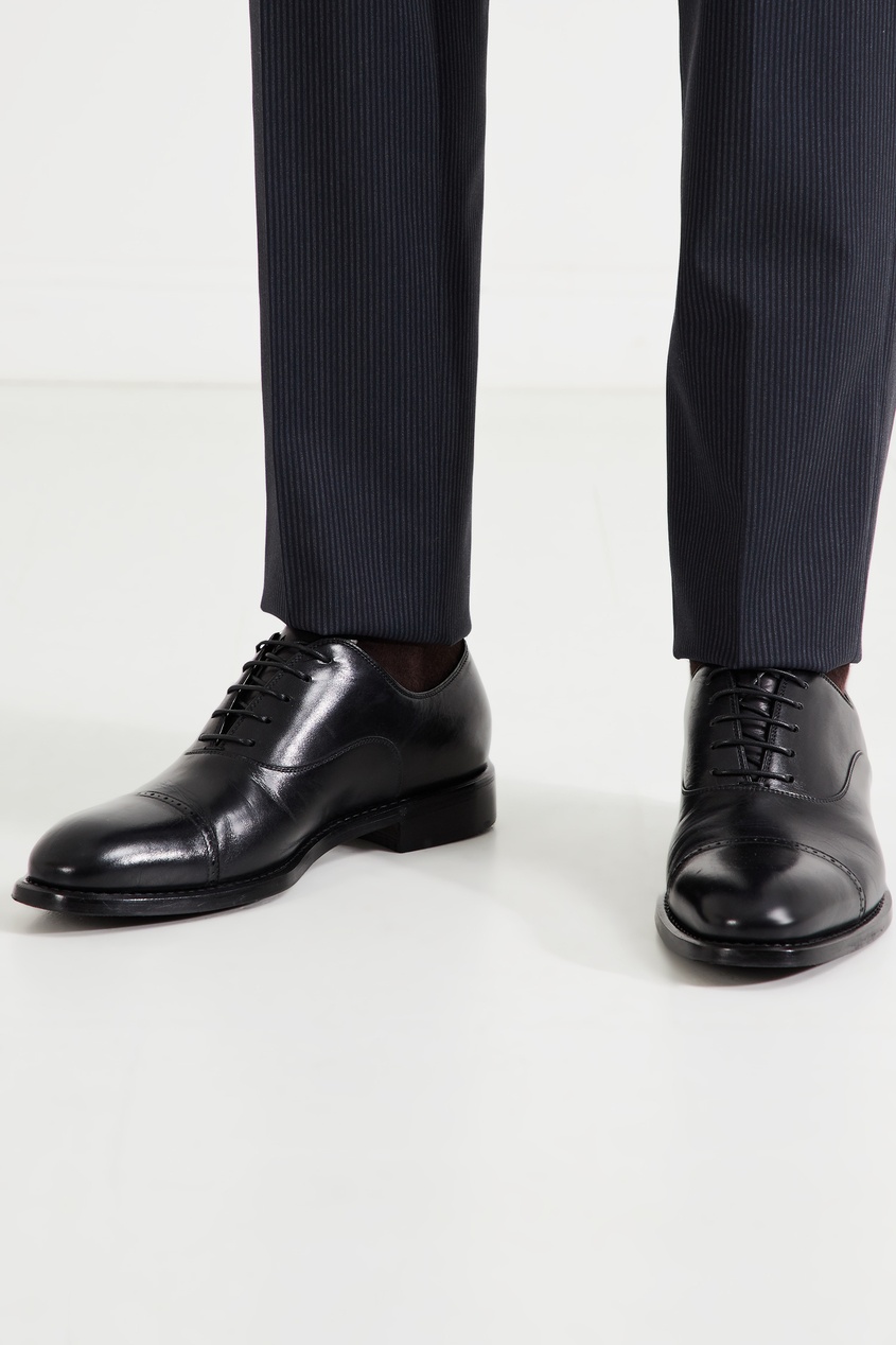 фото Черные туфли с тонкой шнуровкой barrett