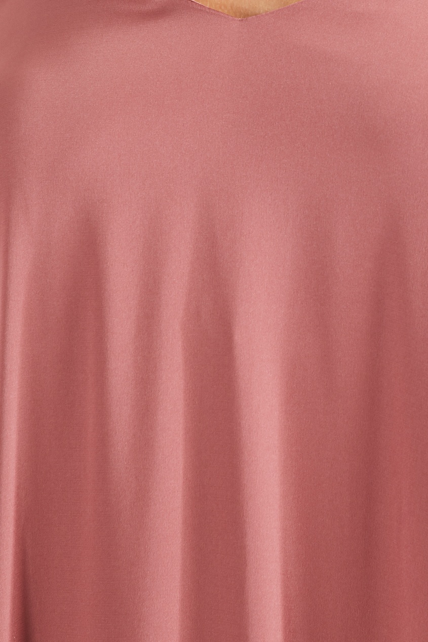 фото Платье-комбинация брусничного цвета one four