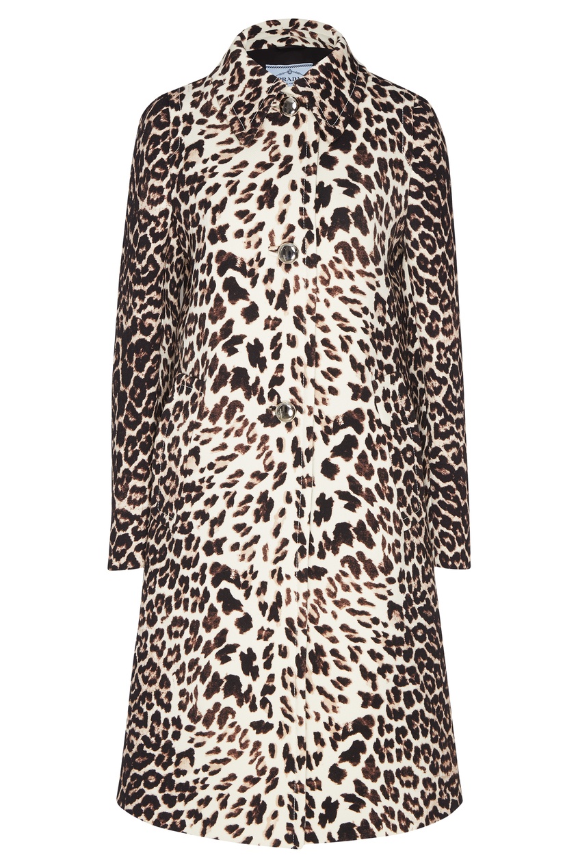 фото Пальто с леопардовым узором Prada
