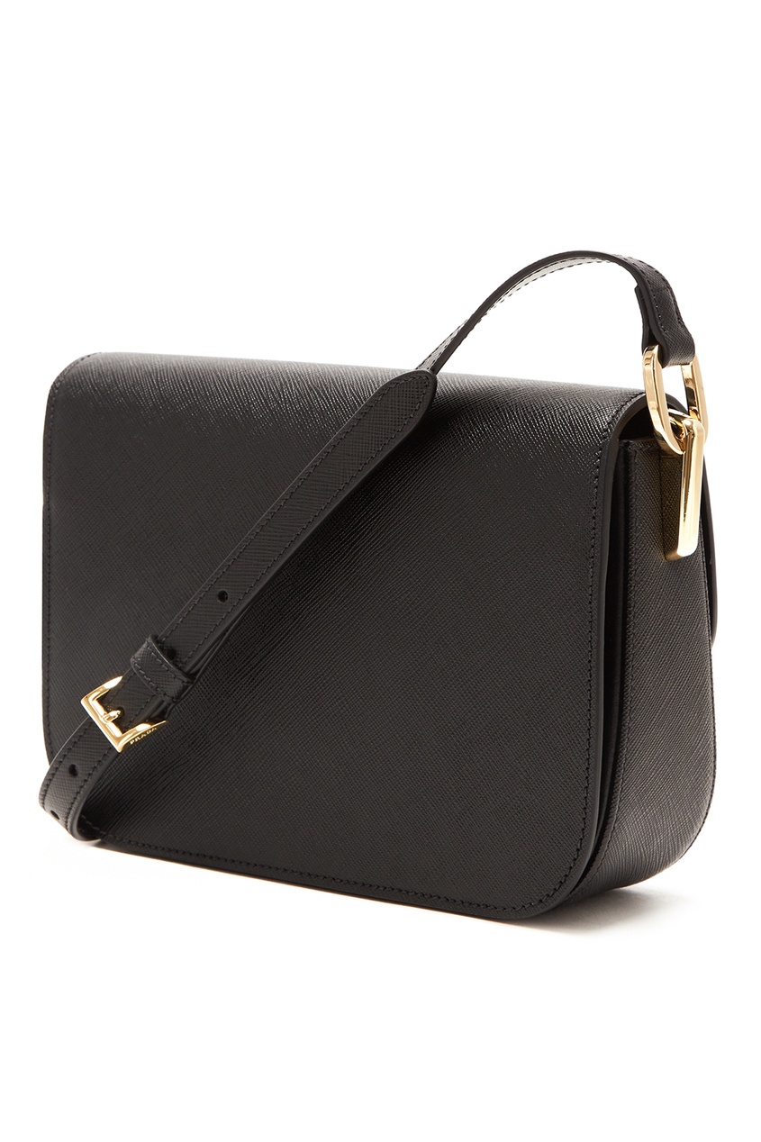 фото Черная сафьяновая сумка Emblème Prada