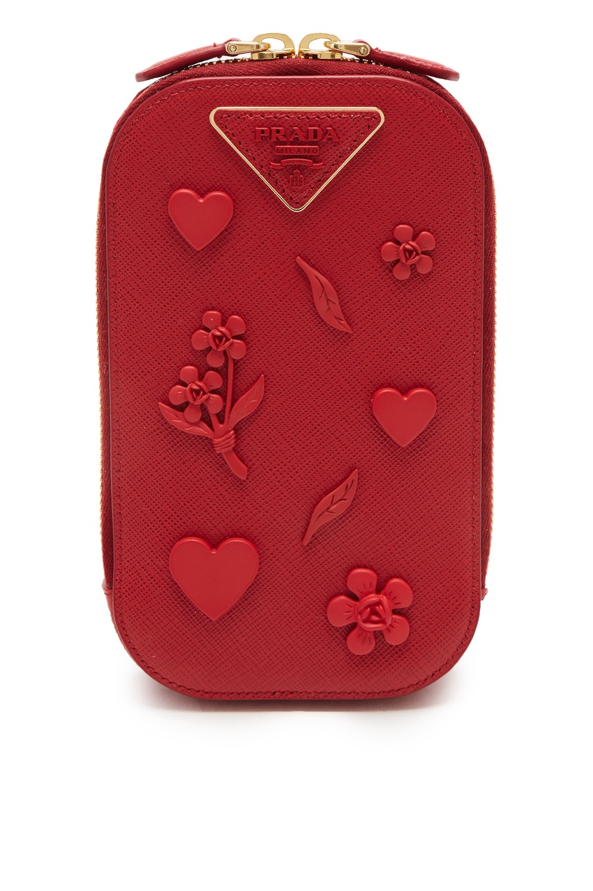 фото Красная сумка с отделкой Prada