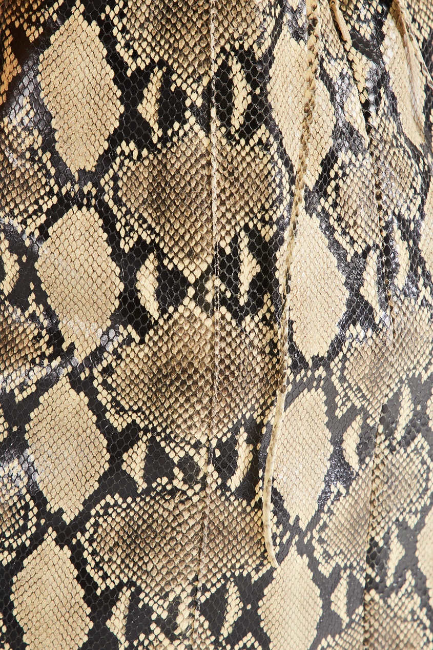 фото Короткое платье со змеиным принтом gucci
