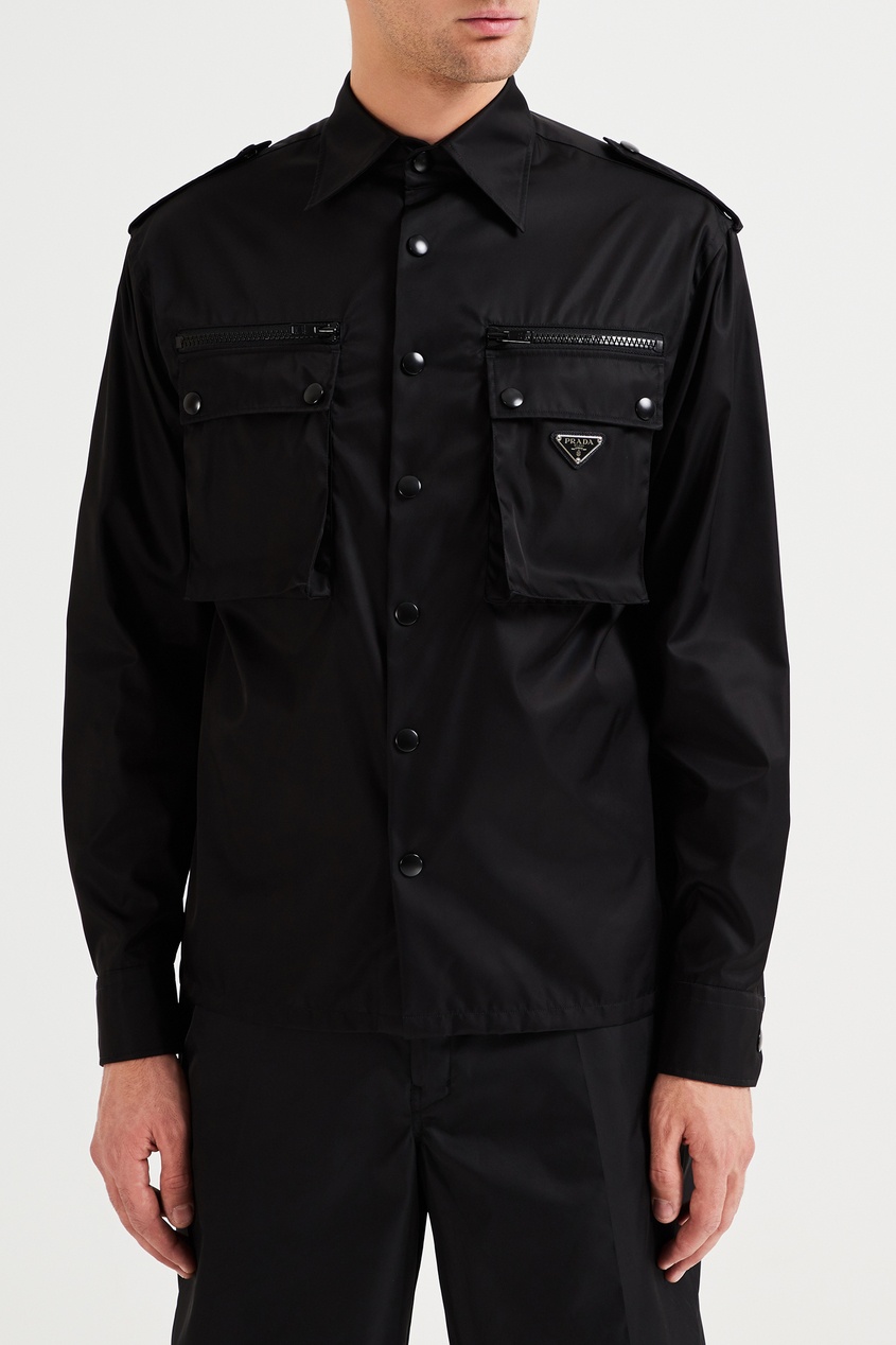 фото Легкая куртка черного цвета Prada