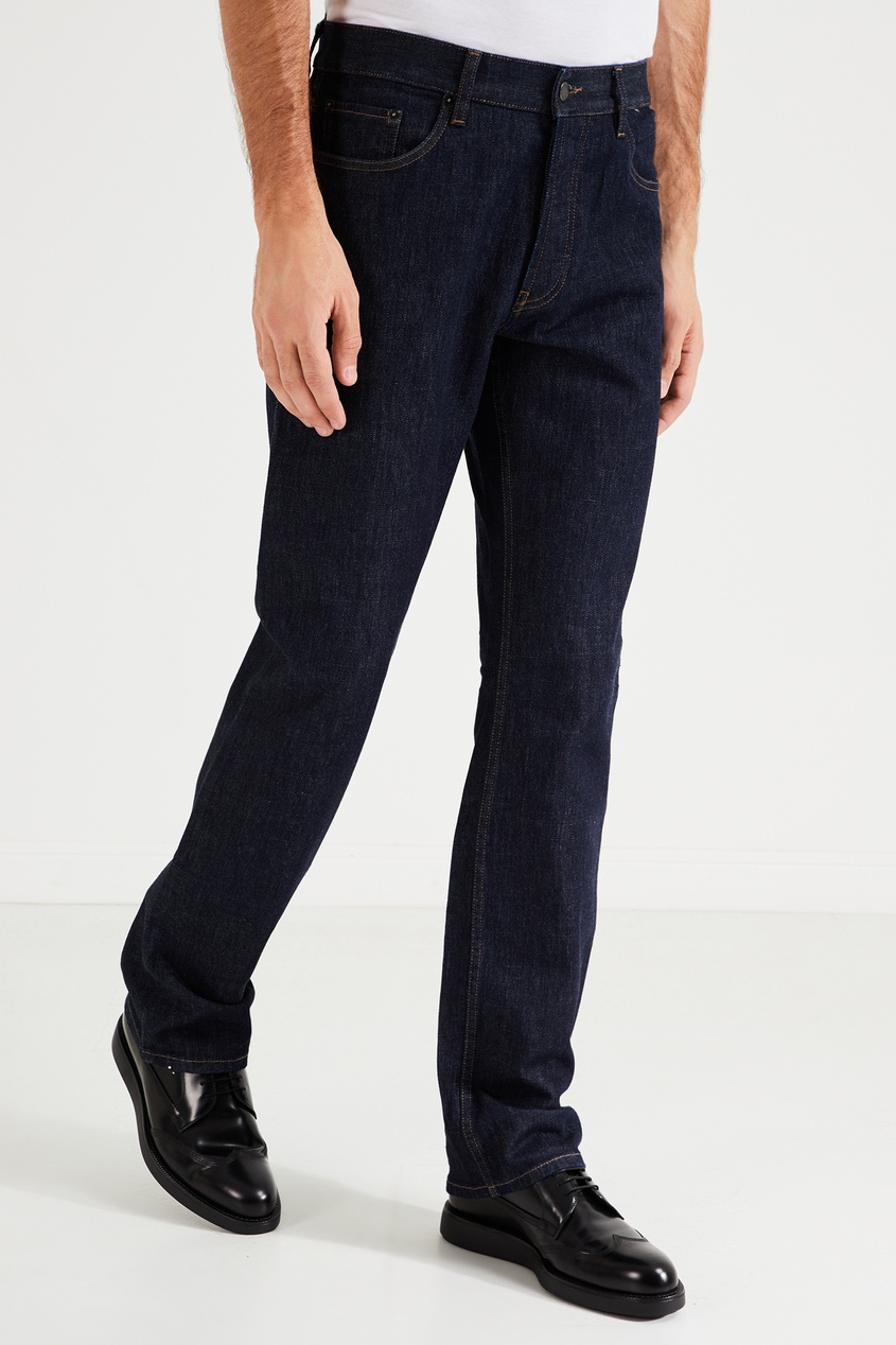 фото Синие джинсы с пятью карманами prada