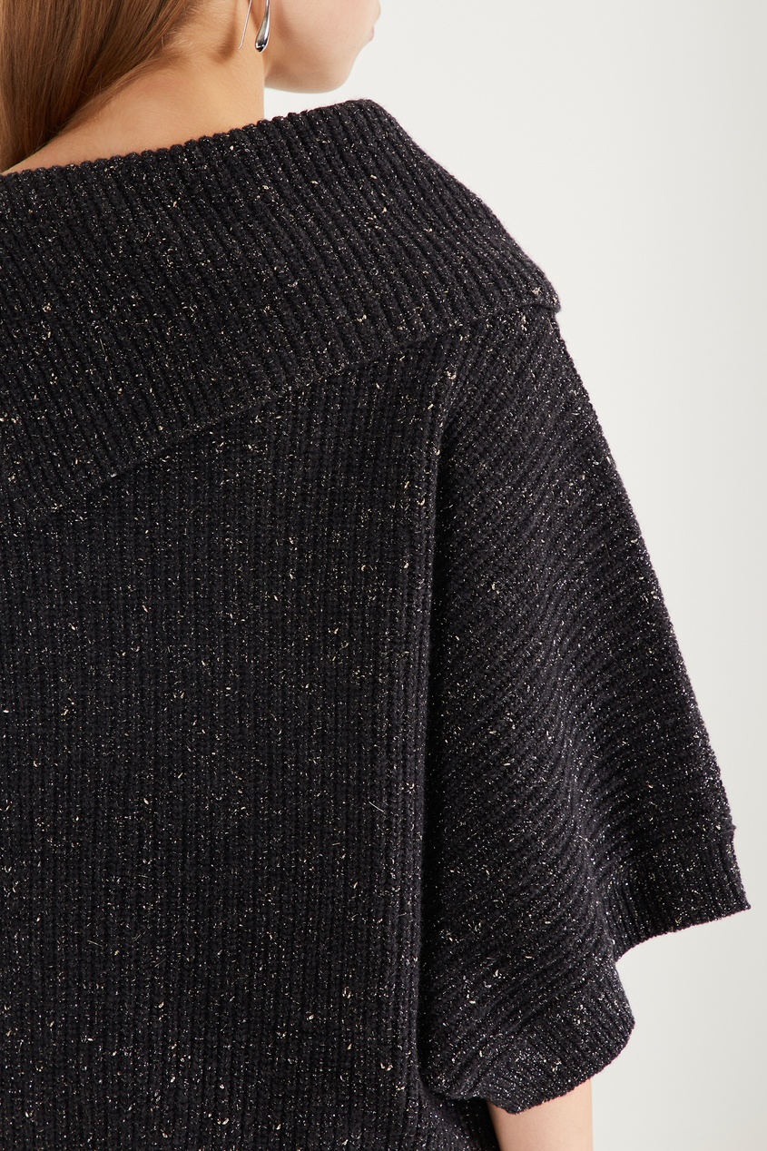 фото Асимметричный свитер с блестящей отделкой peserico