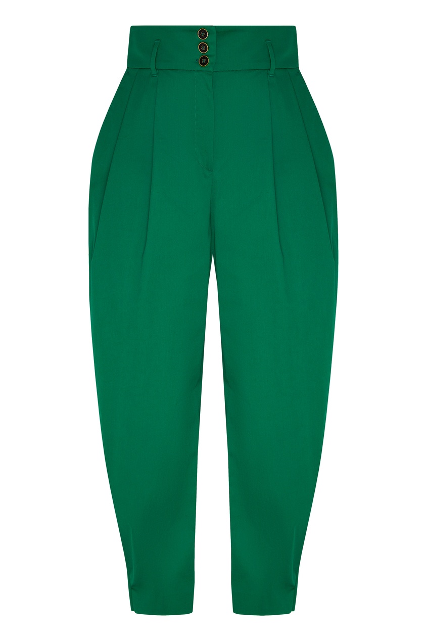 фото Зеленые брюки с защипами dolce&gabbana