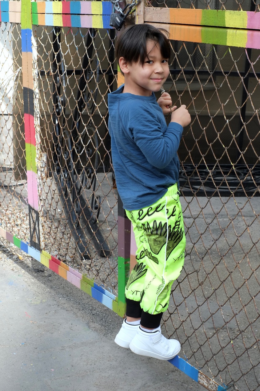 фото Укороченные спортивные штаны лаймового цвета lu kids