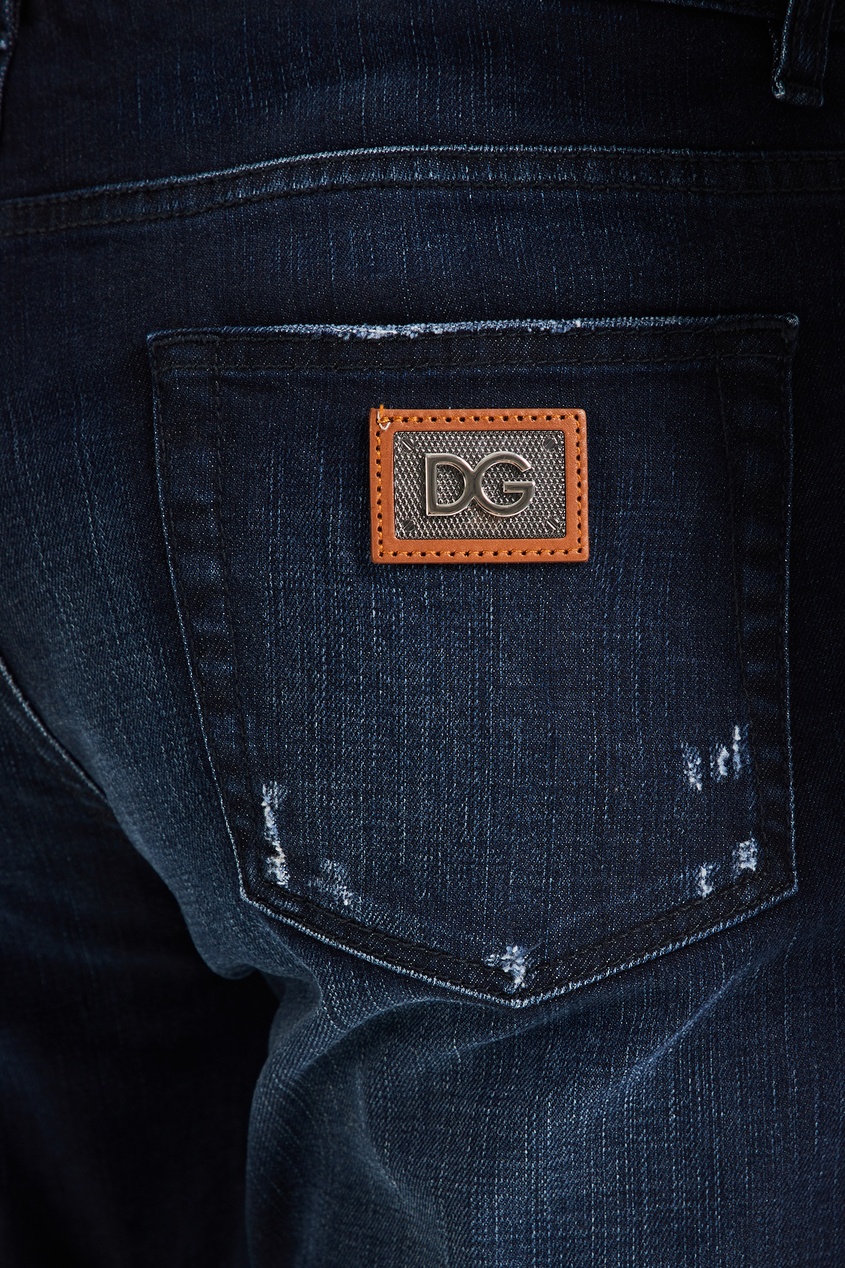 фото Темно-синие джинсы из хлопка Dolce&gabbana