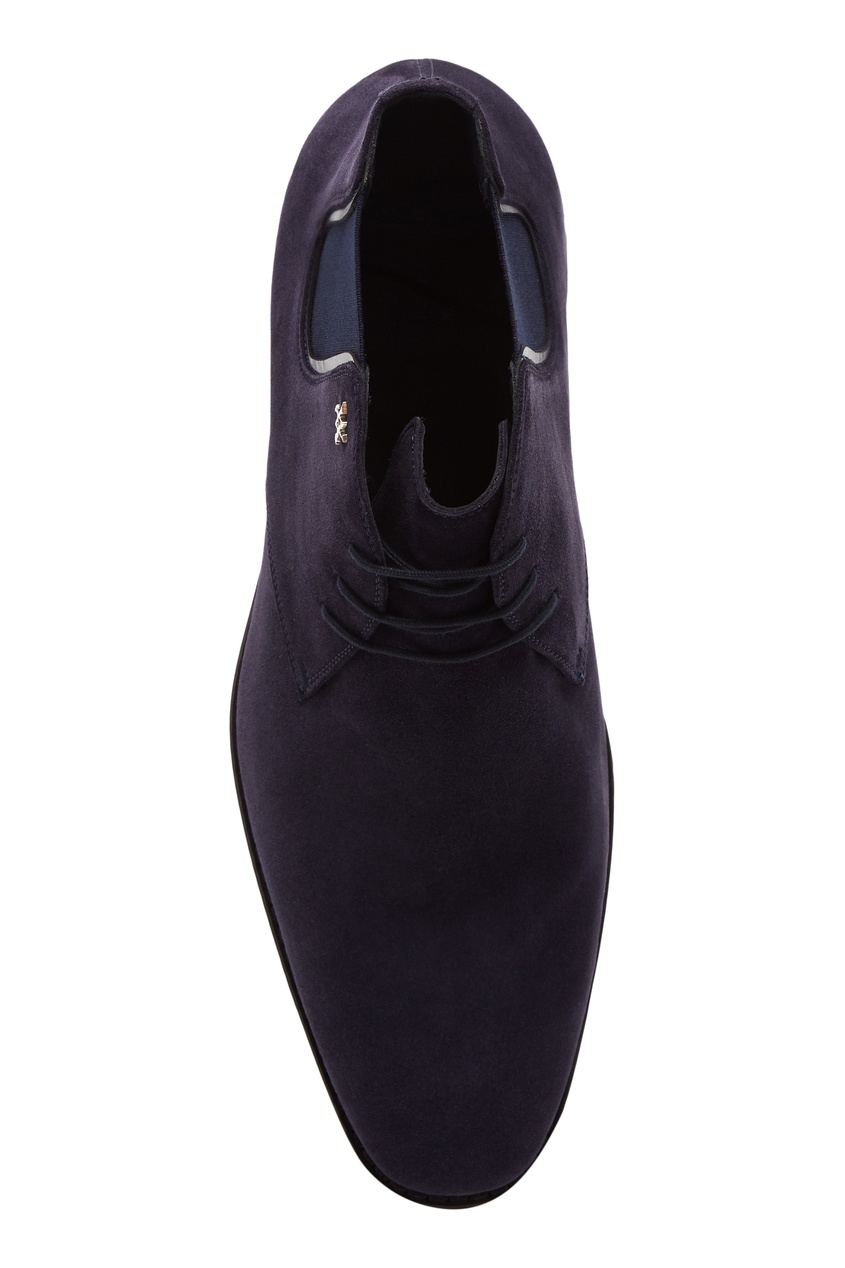 фото Кожаные ботинки синего цвета artioli