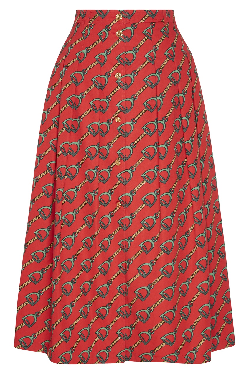 фото Красная юбка в складку Gucci