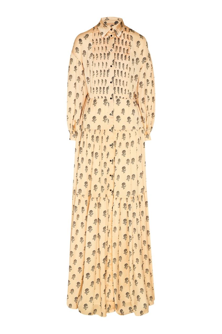 фото Шелковое платье с цветочным принтом yana dress