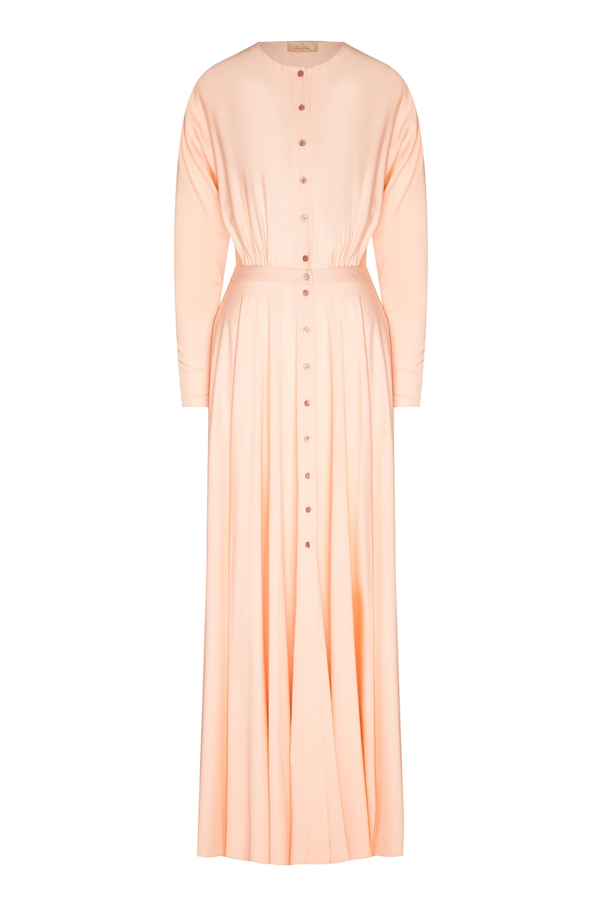 фото Платье-рубашка персикового оттенка like yana