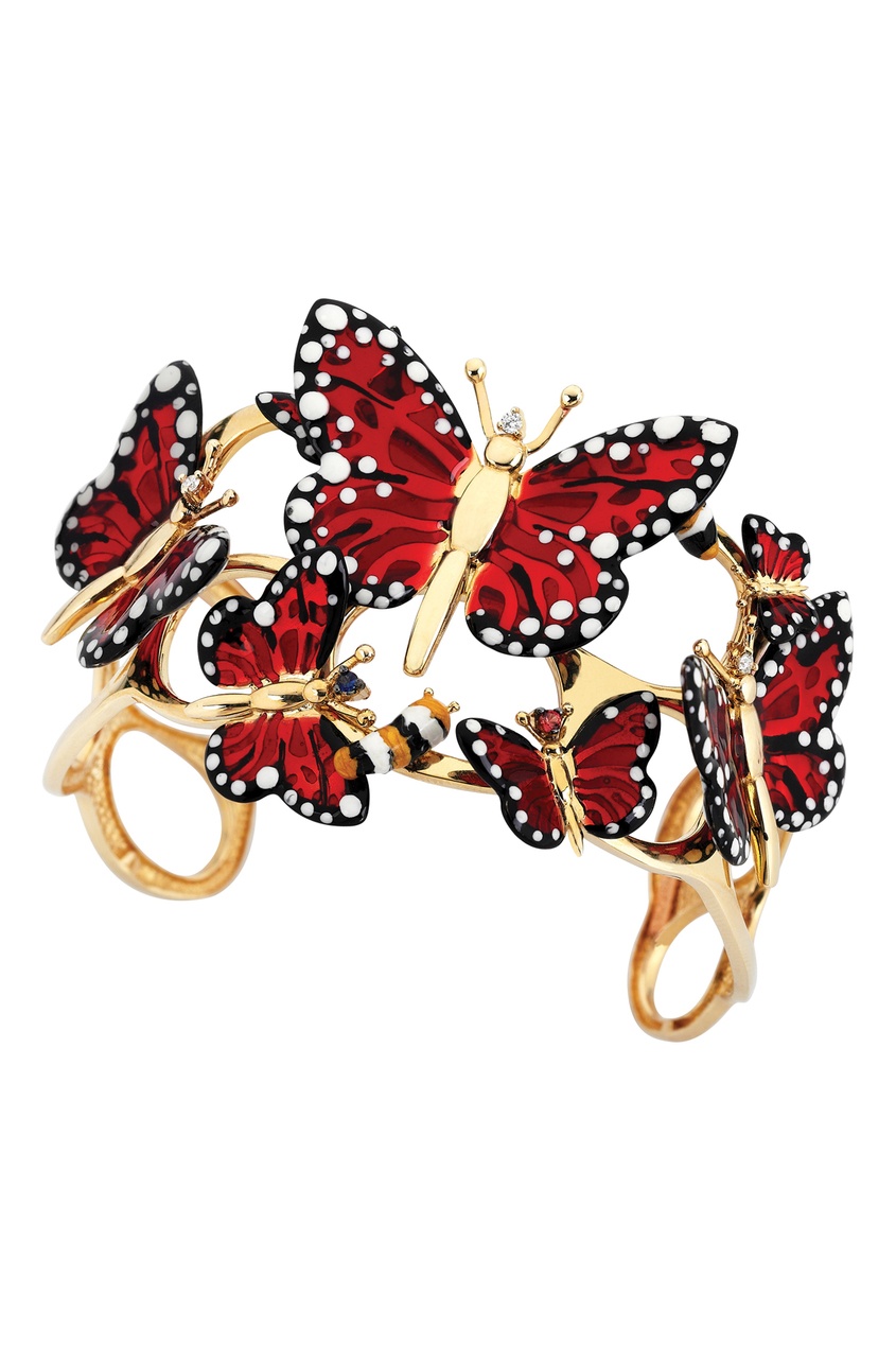 фото Золотой браслет с бабочками Roberto bravo