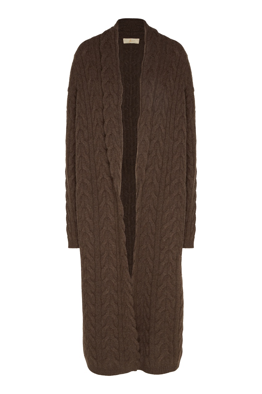 фото Вязаное пальто коричневого цвета Yana dress