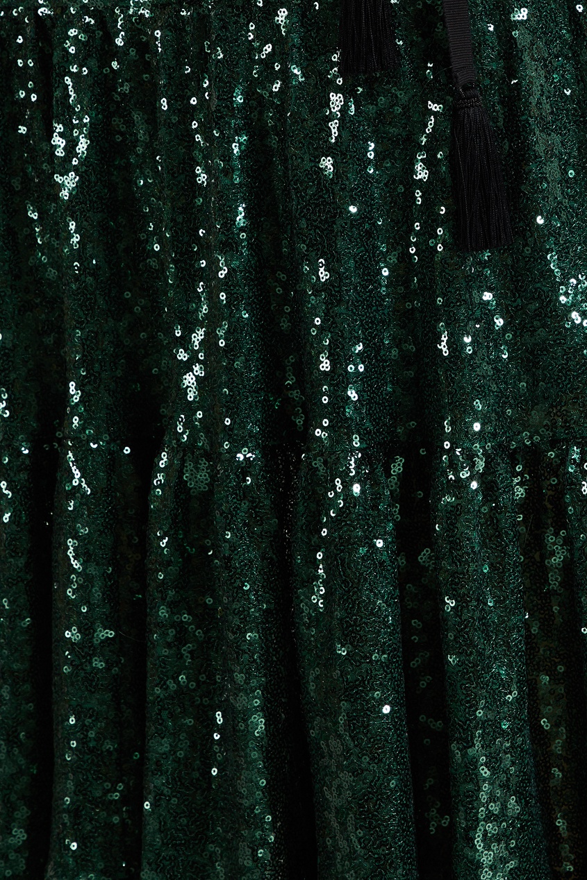 фото Зеленый сарафан с пайетками Yana dress