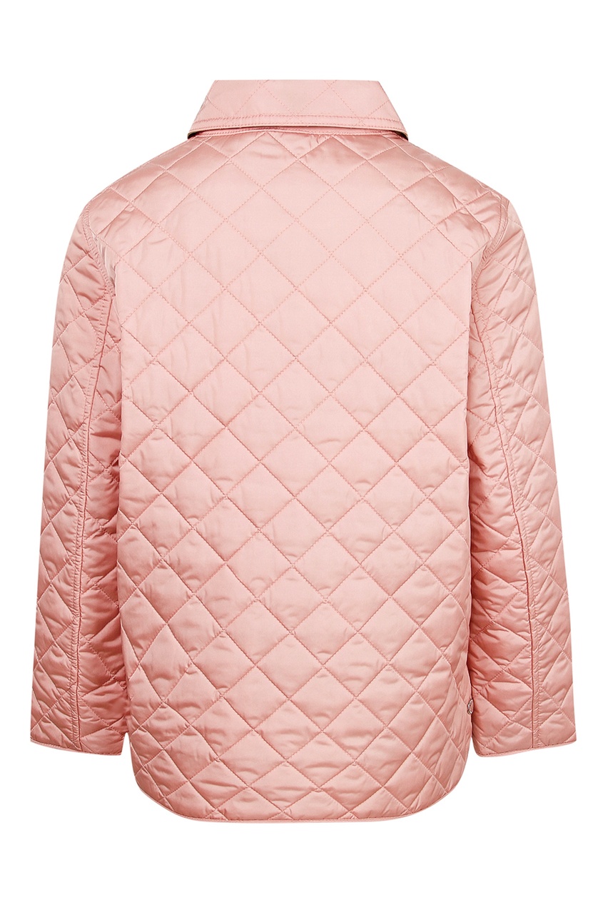 фото Стеганая куртка персиково-розового оттенка Burberry kids