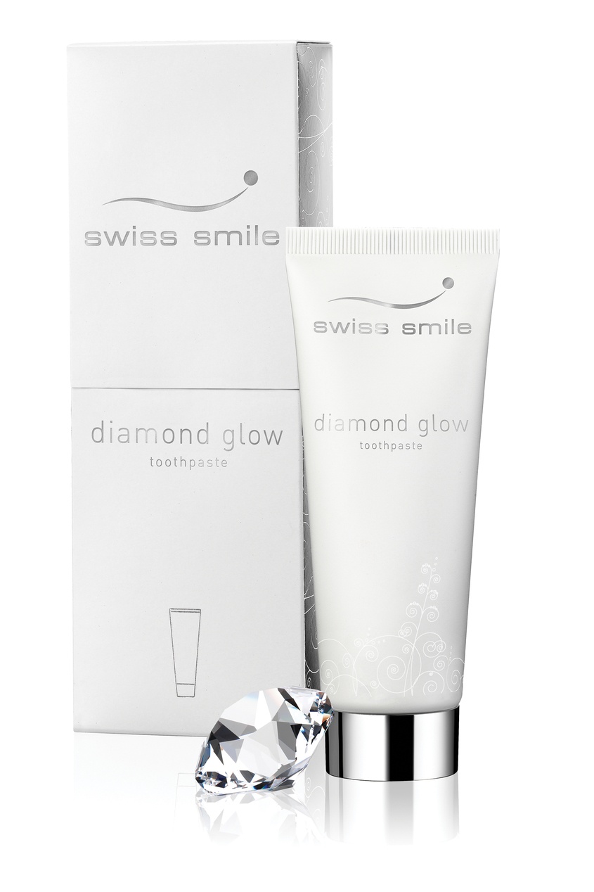 фото Отбеливающая зубная паста Бриллиантовое Сияние Whitening toothpaste Diamond Glow, 75ml Swiss smile