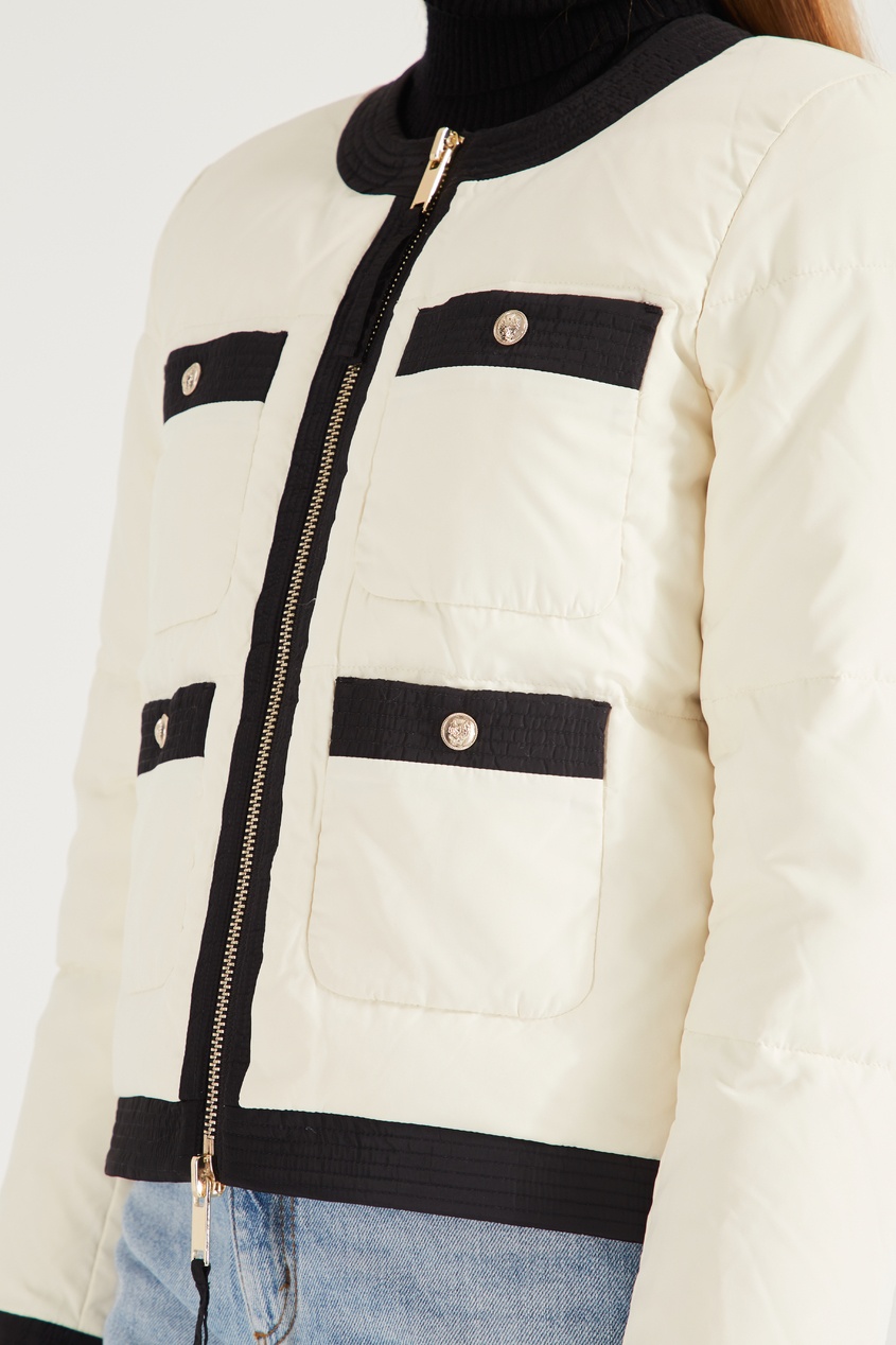фото Белая куртка с контрастной отделкой claudie pierlot