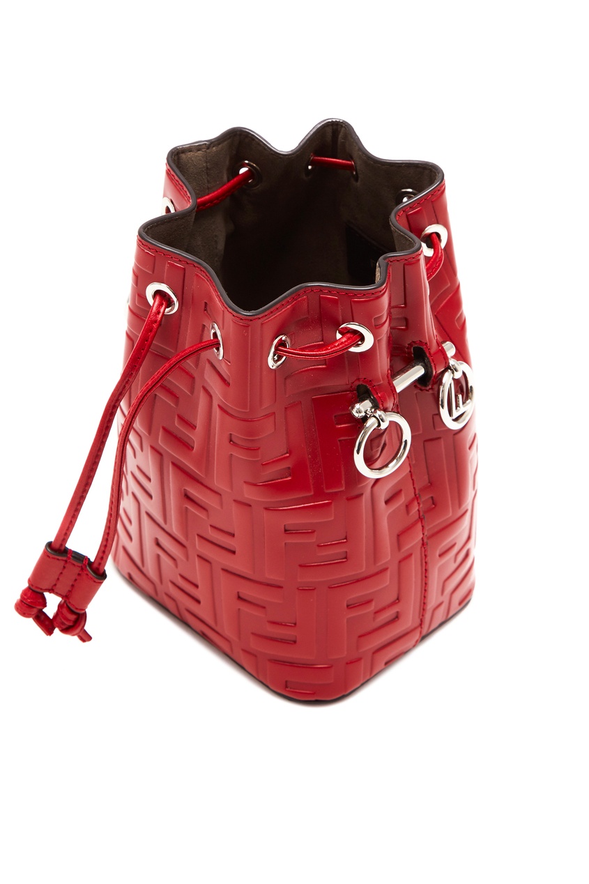 фото Красная сумка mon tresor с отделкой fendi