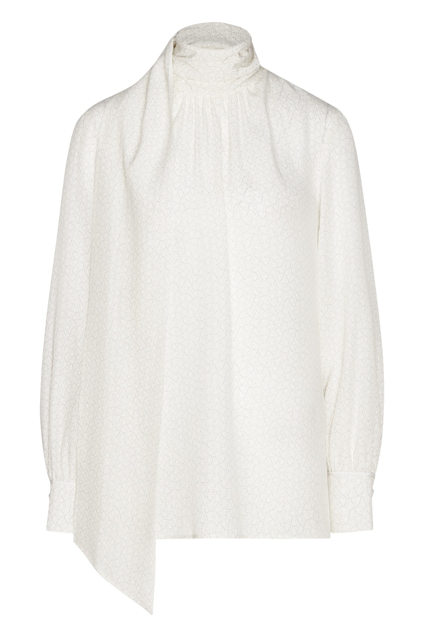 фото Белая блузка с принтом Fendi