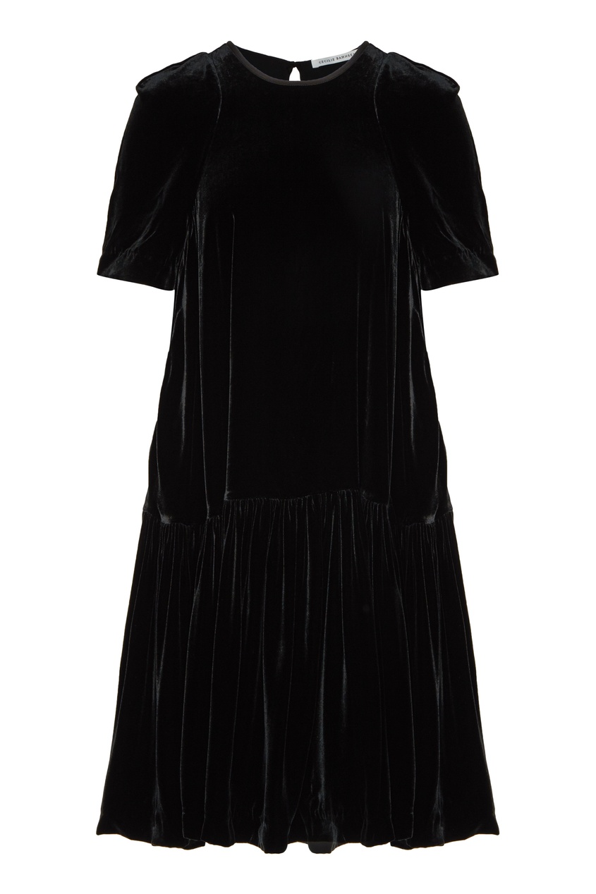 фото Черное бархатное платье annabella cecilie bahnsen