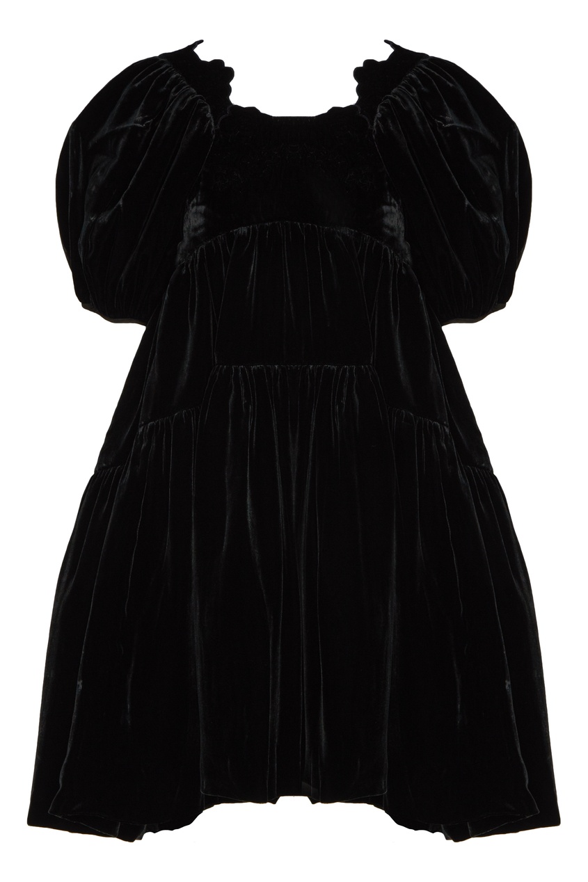 фото Черное бархатное платье aviaja cecilie bahnsen