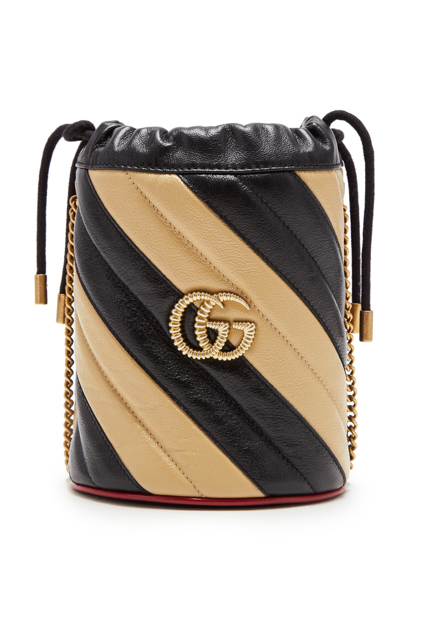 фото Мини-сумка с диагональными полосами GG Gucci