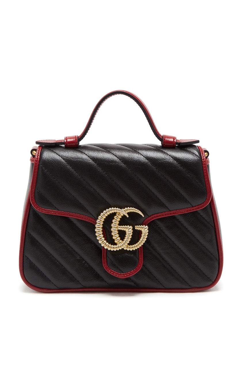 фото Стеганая кожаная сумка Marmont Gucci