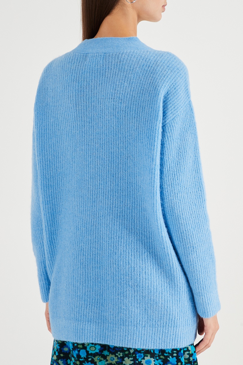 фото Пуловер голубого цвета ganni