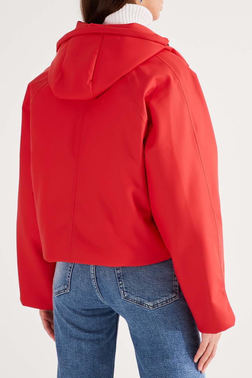 фото Короткая красная куртка с капюшоном kassl editions