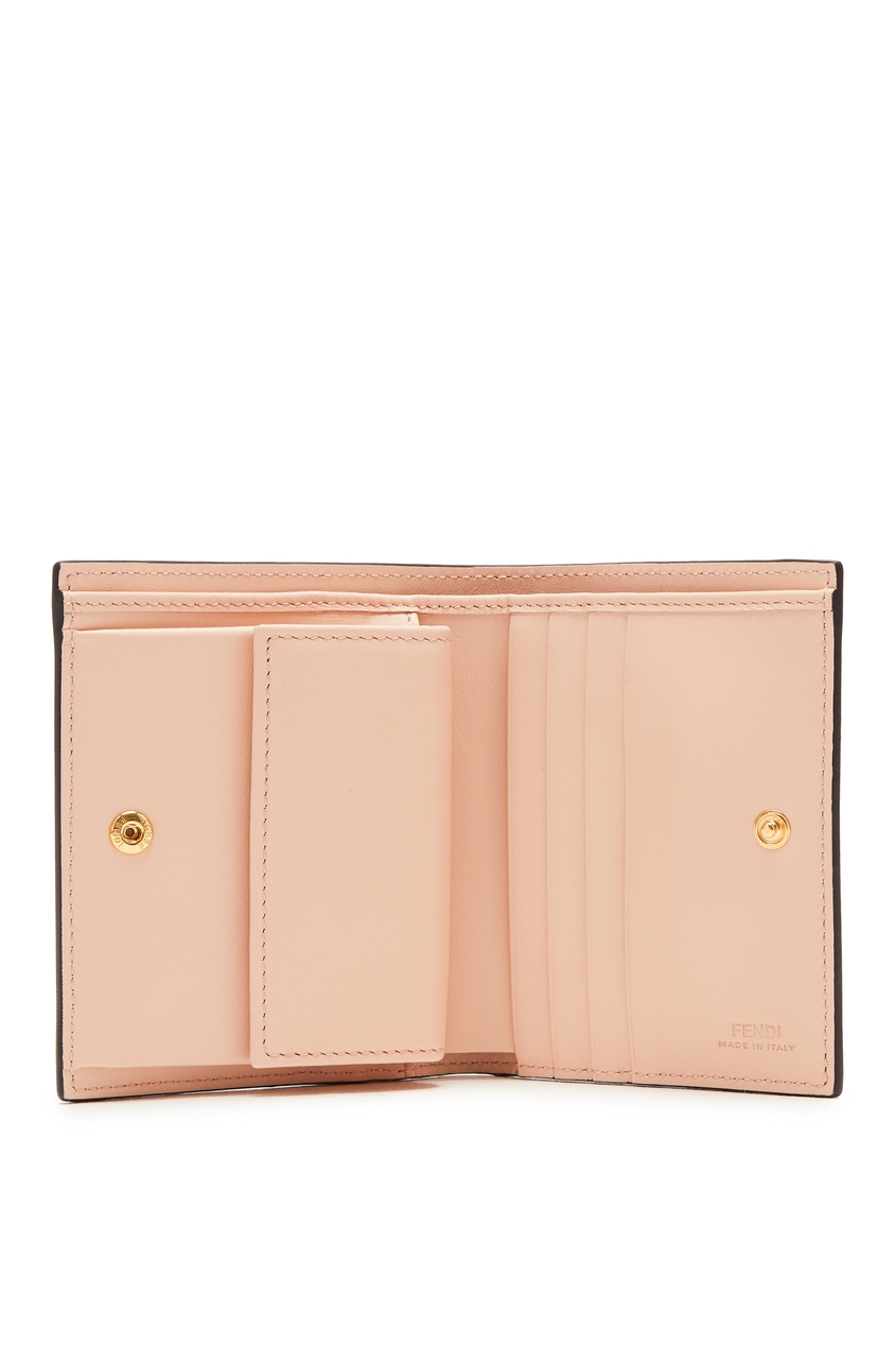 фото Складной розовый кошелек с монограммой Fendi