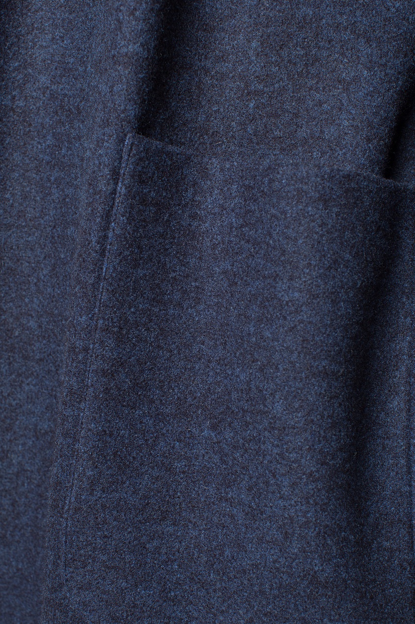 фото Темно-синее пальто с накладными карманами terekhov girl