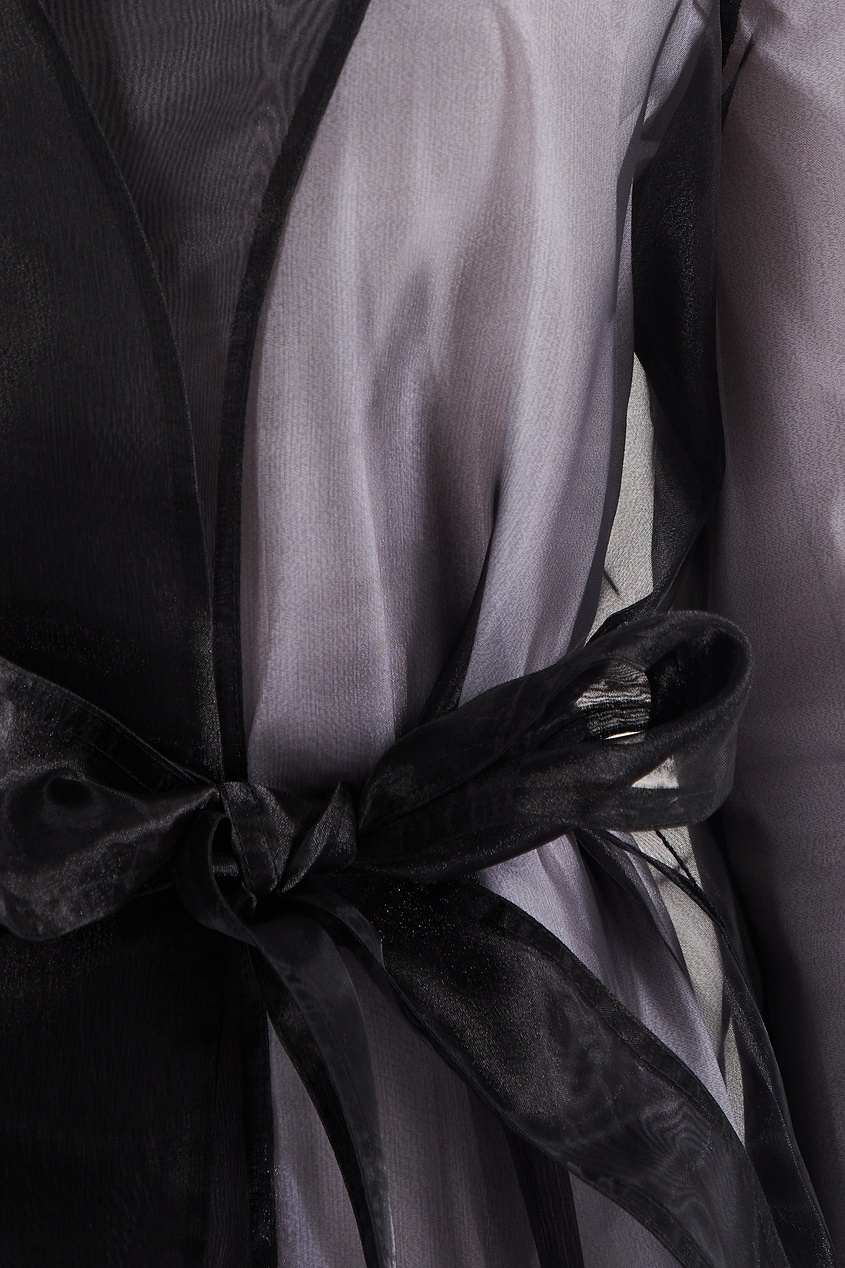 фото Черный полупрозрачный халат venera m.