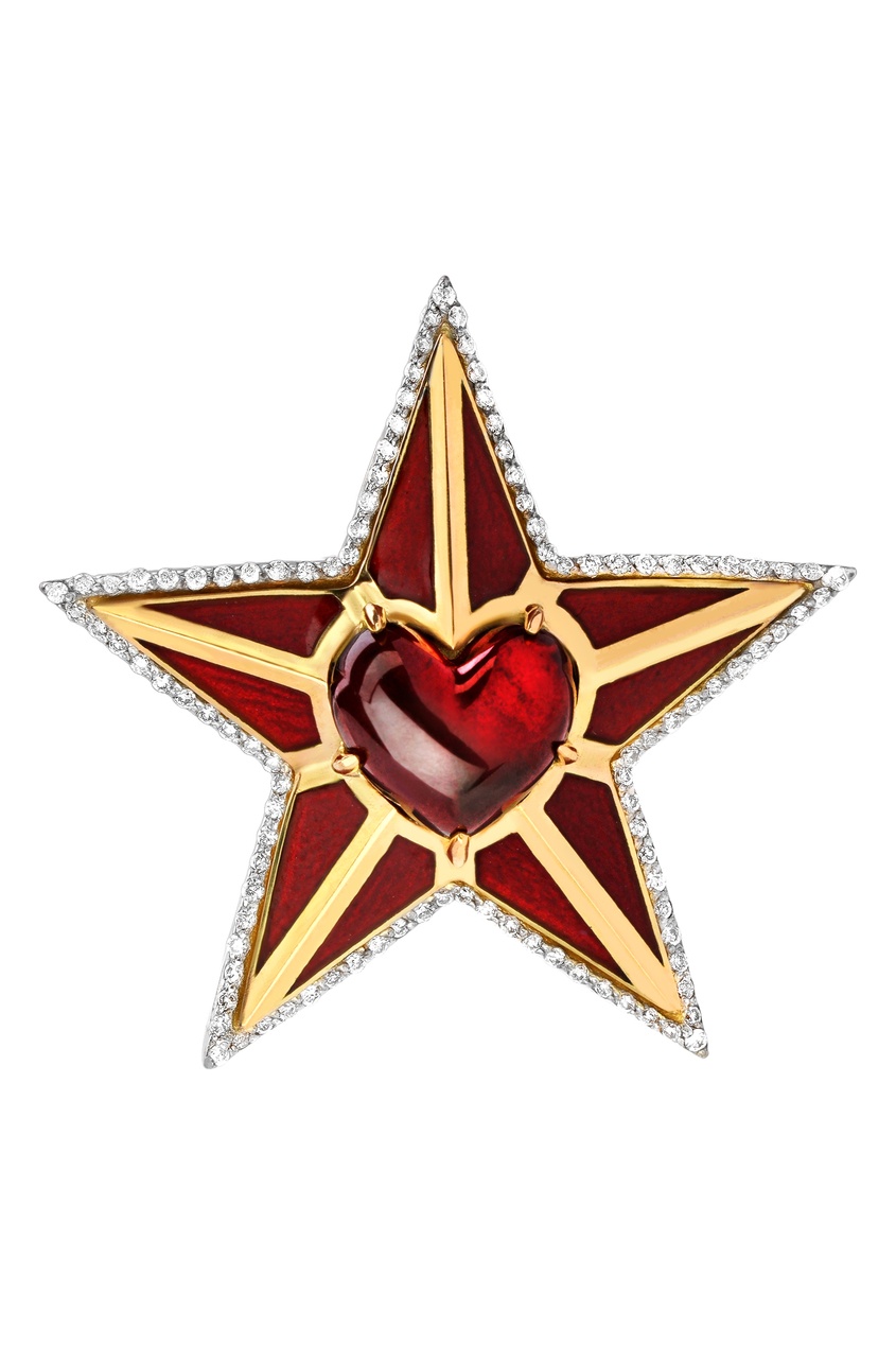 фото Брошь-подвеска в форме звезды Кремлевские мастера