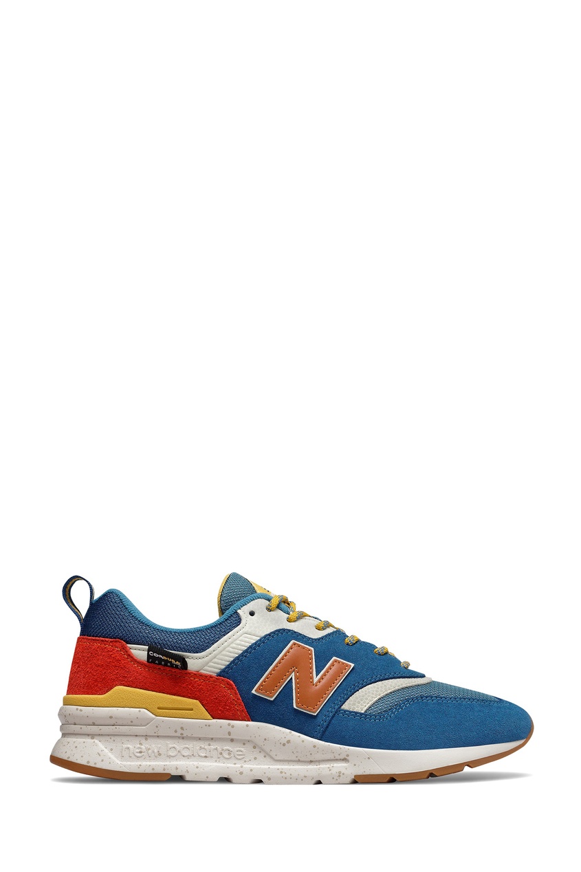 фото Синие кроссовки с контрастными вставками New balance