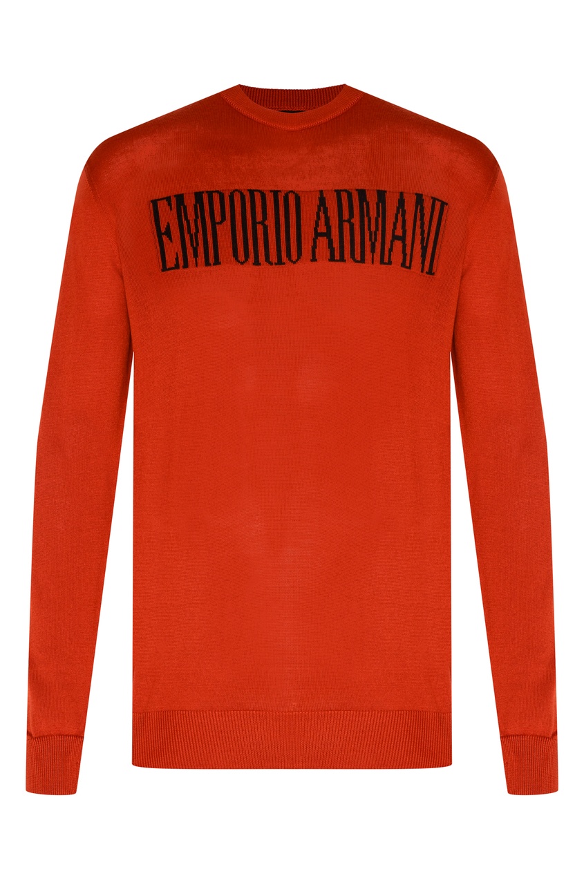 фото Красный джемпер с логотипом Emporio armani