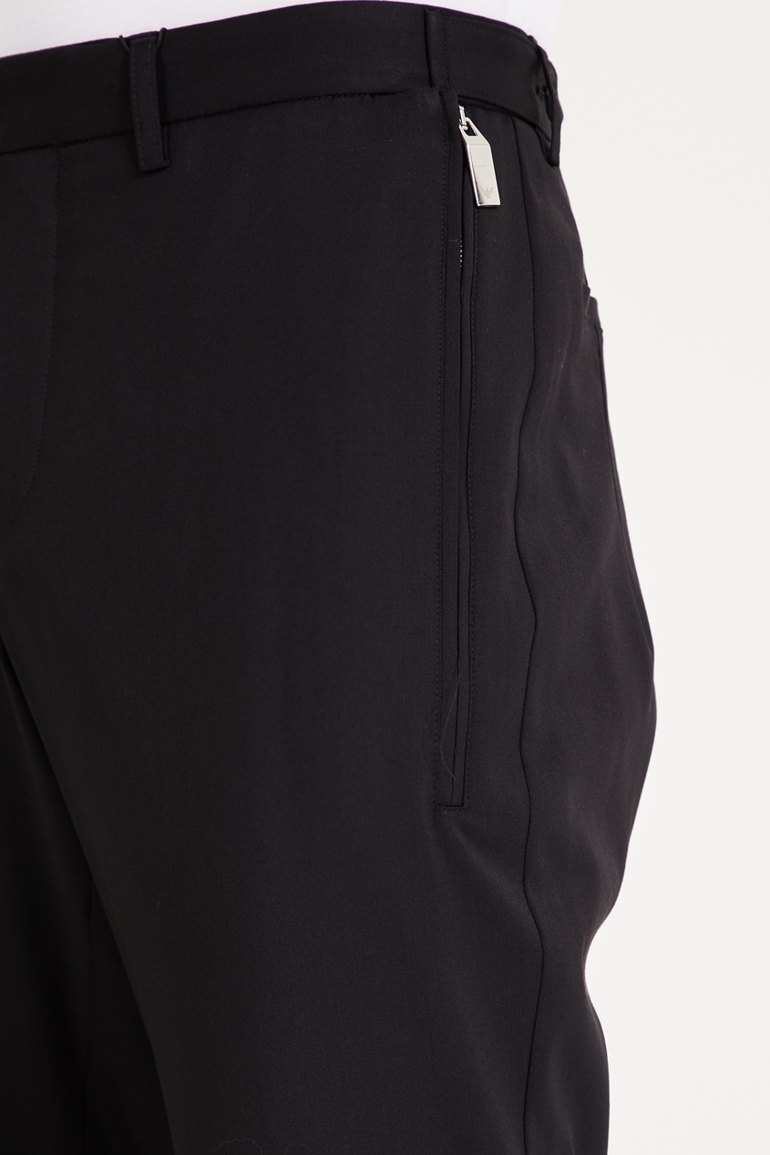 фото Черные брюки из шерсти Emporio armani