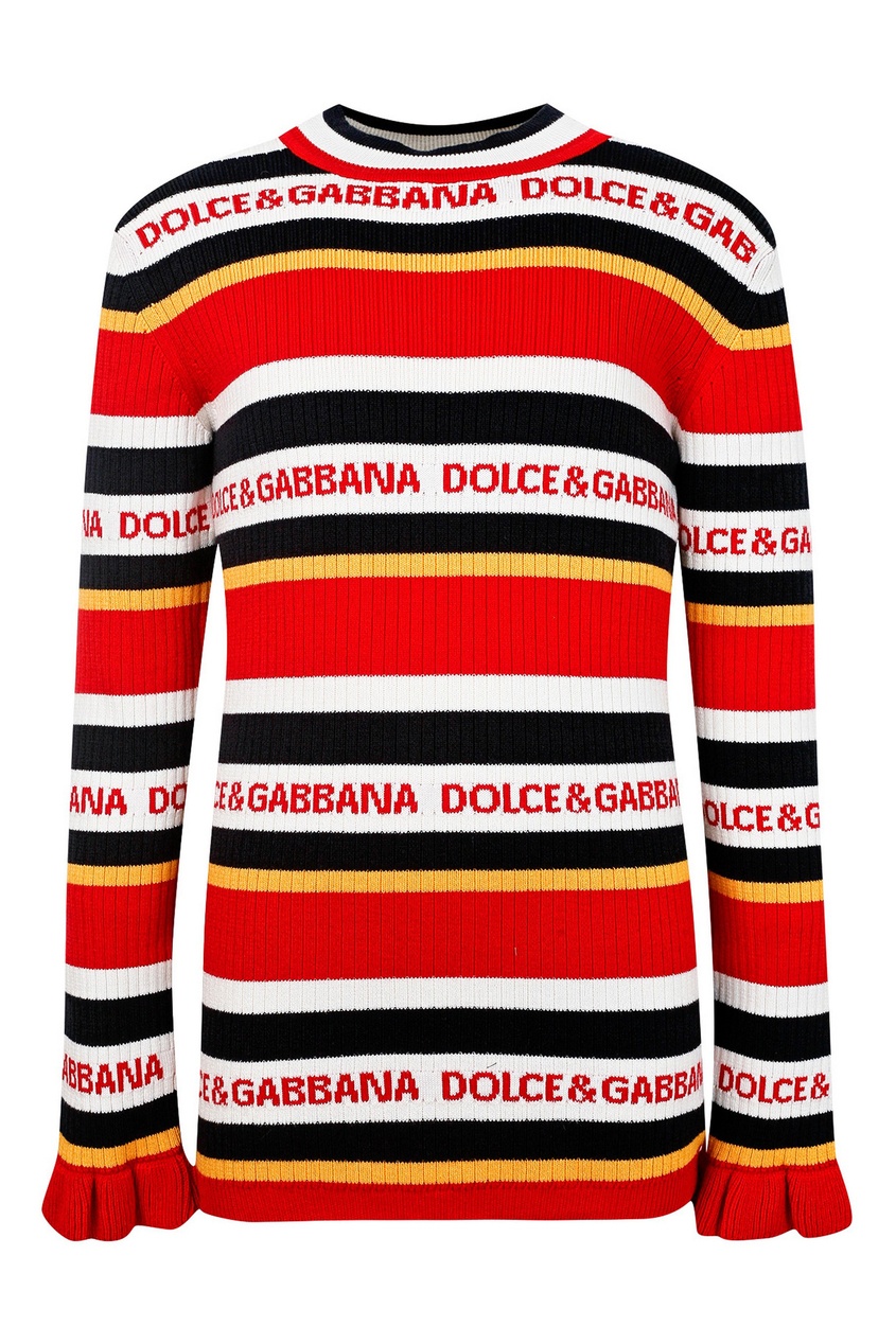 фото Трикотажный свитер в полоску dolce&gabbana