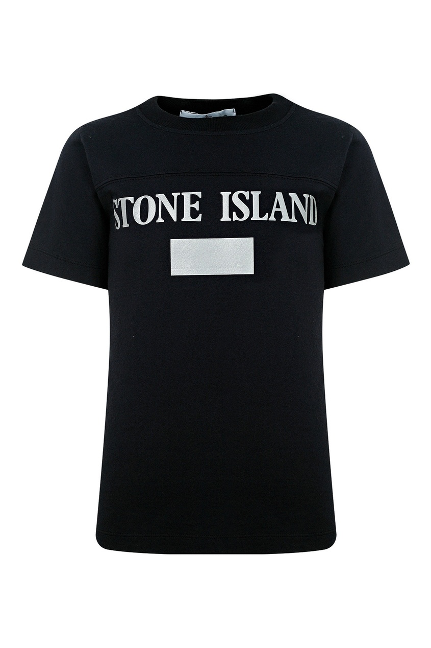 фото Черная футболка “stone island” stone island kids