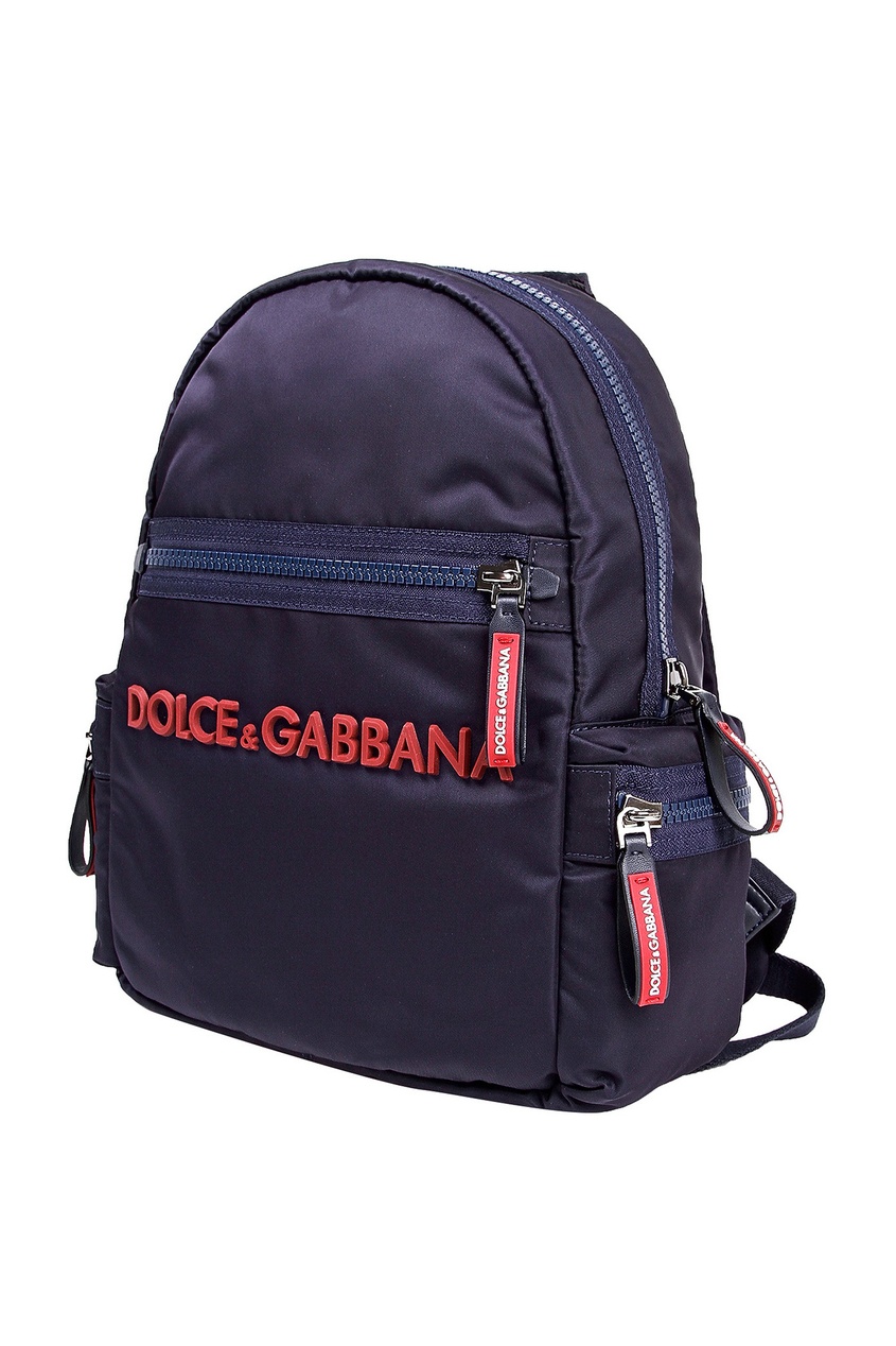 фото Синий рюкзак с фирменным логотипом “dolce&gabbana”