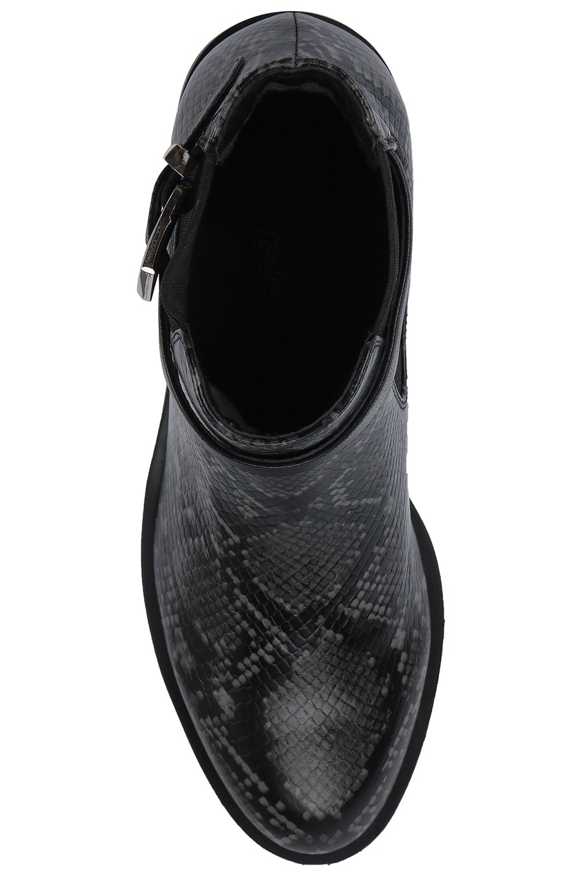 фото Серо-черные ботинки из кожи рептилии portal