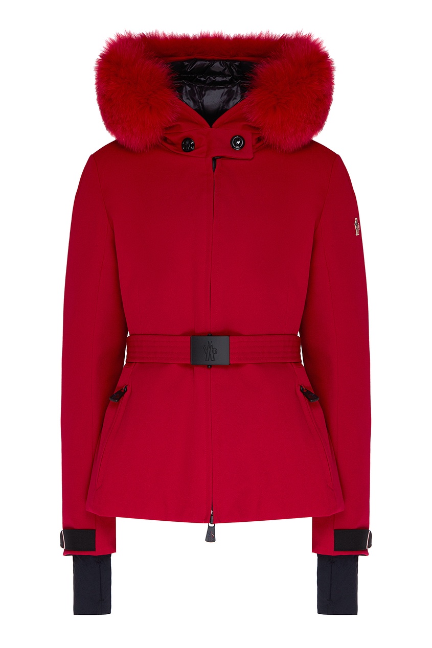 фото Красная куртка с контрастной отделкой Moncler