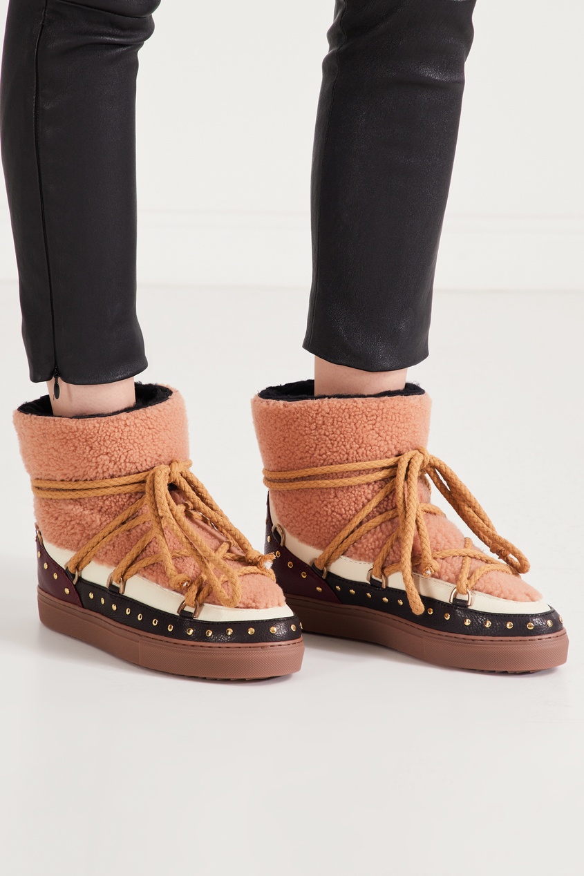 фото Фактурные ботинки со шнуровкой inuikii