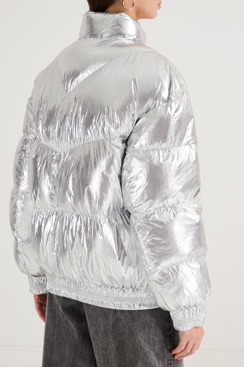 фото Куртка-пуховик цвета металлик isabel marant etoile